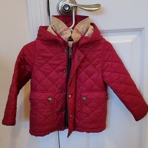 SOLD! Burberry toddler quilted puffy jacket